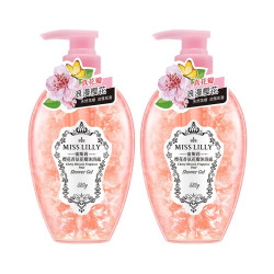 misslilly樱花香氛花瓣沐浴露520ml2瓶