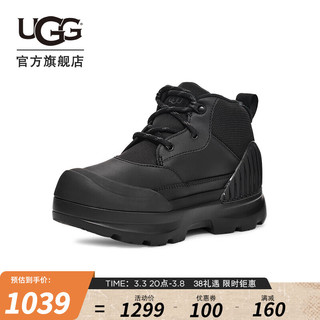 UGG春季女士休闲舒适厚底圆头系带短靴时尚靴 1152724 BLK  黑色 36 BLK | 黑色