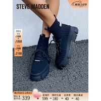 STEVE MADDEN/思美登秋冬舒适短筒弹力靴马丁靴女 TACH 黑色 40