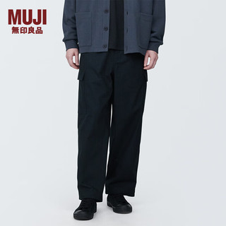 无印良品 MUJI 男式 棉 轻便工装裤 男士裤子男款 工装裤 AE0XOA4S 黑色 S(165/72A)