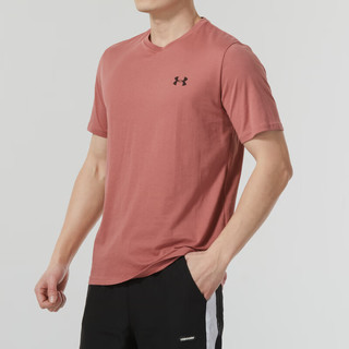 安德玛（Under Armour）男装 24夏运动服跑步训练上衣舒适透气半袖时尚短袖T恤男 1370951-604 3XL