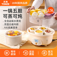 TONZE 天际 隔水炖锅陶瓷炖盅煲汤煮粥神器家用多功能全自动养生锅大容量