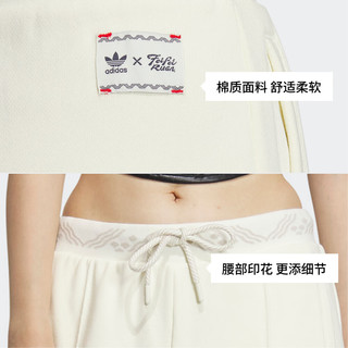 adidas马思纯同款阮菲菲联名运动裤女装新年款阿迪达斯三叶草 象牙白 A/M