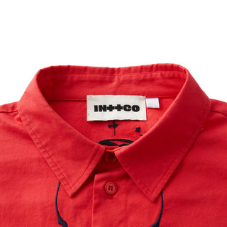 英克斯（inxx）潮牌春宽松休闲长袖衬衣衬衫XCE1040115 红色 S