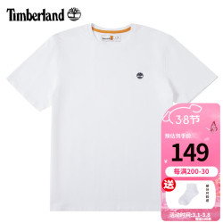 timberland添柏岚男子纯棉白色打底衫短袖t恤a6dku100