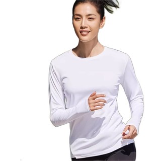 DECATHLON 迪卡侬 Ls Ts Run Sun Protect 女子运动T恤 8380664 活力白 LXL