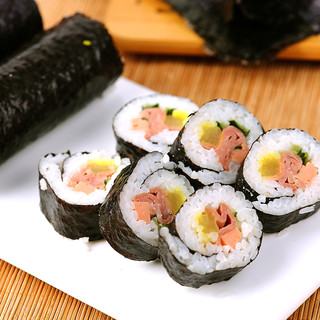 阿一波寿司海苔16张 紫菜包饭 寿司紫菜卷食材海苔片 带竹帘 