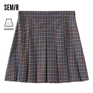 森马（Semir）半身裙女易打理A字百褶裙百搭春季小个子字母短裙潮101123120003 咖色调00355 L