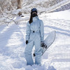 雪怡派SEARIPE连体滑雪服女防水保暖单板双板加厚户外男滑雪衣套装 冰蓝色 XL