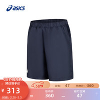 亚瑟士ASICS运动短裤男子9英寸网球短裤舒适透气运动裤 2041A261-400 深蓝色 XL
