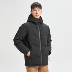 nautica诺帝卡男装秋冬防轻泼水保暖白鸭绒立领连帽羽绒服je0400