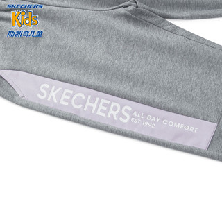 Skechers斯凯奇男女童针织长裤春秋季儿童百搭校园风运动裤L224K028 120