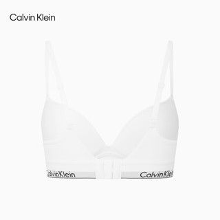 卡尔文·克莱恩 Calvin Klein 内衣24春夏女士无钢圈深V厚垫文胸QF7623AD 100-月光白 34C 34/75C