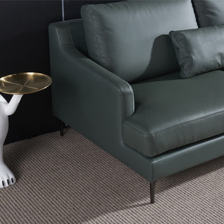 光明家具现代简约客厅家具真皮直排沙发金属脚软靠背沙发 38513 组合套装