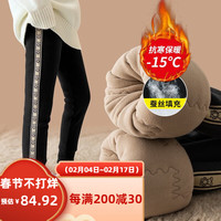 优优1点(Yoyo one)女童加绒裤子冬季外穿加厚打底裤蚕丝棉裤儿童北方过冬保暖运动裤 5086黑色【蚕丝内里+特厚】 150cm