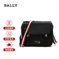 BALLY 巴利 新年礼物新款男包简约时尚织物单肩斜挎包邮差包FABRO 00 6226335 黑色