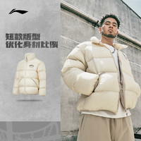 LI-NING 李宁 反伍BADFIVE短款羽绒服男士官方新款冬季立领保暖面包上衣