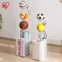 IRIS 爱丽思 篮球收纳架落地置物架家用客厅玩具可移动运动器材瑜伽垫收纳架子 有框-镂空款 2层