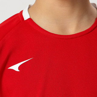 UCAN锐克童装运动T恤透气儿童圆领运动上衣薄款训练服短袖t恤 红色 130