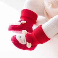 CHANSSON 馨颂 婴儿鞋袜地板袜学步鞋防滑软底鞋 红色 12-18个月