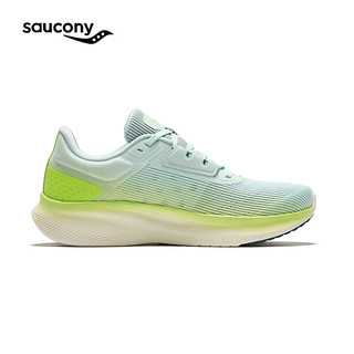 saucony 索康尼 VESSEL跑鞋男女缓震回弹跑步鞋舒适慢跑运动鞋绿兰40.5