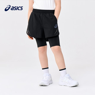 ASICS/亚瑟士童装舒适儿童春季运动女童梭织短裤速干裤子 8852冰蓝