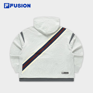 FILA X FACETASM斐乐潮牌男子针织连帽上衣2024春季宽松卫衣 银花灰-MG 180/100A/XL