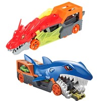 风火轮 猛龙弹射车鲨鱼轨道车男孩玩具城市运输车赛车宝宝