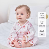 88VIP：彩婴房 婴儿衣服秋装新生儿和尚服初生宝宝连体衣蝴蝶衣纯棉哈衣