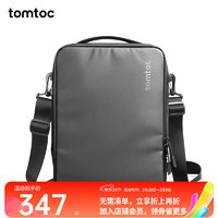 tomtoc 苹果电脑背包男macbookpro14/16英寸手提单肩笔记本电脑内胆包 曜石黑 14英寸