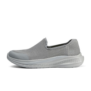 斯凯奇 Skechers健步鞋男士透气网布轻薄舒适耐穿简约鞋子210943 灰色/GRY 40