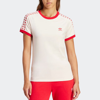 阿迪达斯 （adidas）三叶草短袖女装2024春季跑步运动服时尚圆领透气休闲T恤 IS5204 XL