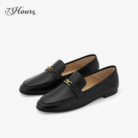 73hours女鞋抱抱云2024春季一脚蹬乐福鞋舒适通勤平底豆豆鞋 卡其色 33