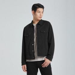 利郎男外套_lilanz 利郎 短款牛仔夹克男士潮流休闲翻领男春季简约