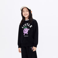 little MO&Co.奇先生妙小姐IP little moco童装24春装男女童圆领长袖卫衣 黑色 110/56