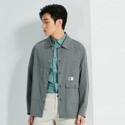 lilanz利郎官方春季新品夹克外套休闲翻领简约通勤男式夹克