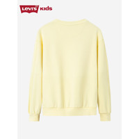 Levi's 李维斯童装女童加绒卫衣立体胶印保暖儿童上衣 柠檬黄 120/60