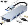 KERZY 可芝 USB3.0分线器高速4口拓展坞type-c扩展坞HUB集线器笔记本电脑台式换器接头延长线