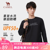 骆驼（CAMEL）户外速干长袖圆领T恤男女款UPF50+原纱防晒防紫外线冰感上衣