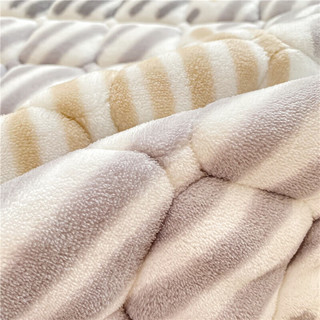 南极人牛奶绒床垫软垫家用冬季宿舍90x200cm单人珊瑚绒毛毯垫可折叠 柏拉图灰【牛奶绒面料 蓄热速暖】 单床褥-150x200cm【双人床】