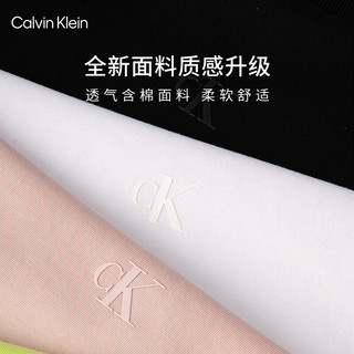 卡尔文·克莱恩 Calvin Klein Jeans24春夏女士顺色字母纯色凉感T恤J224364 YAF-馥芮白 L