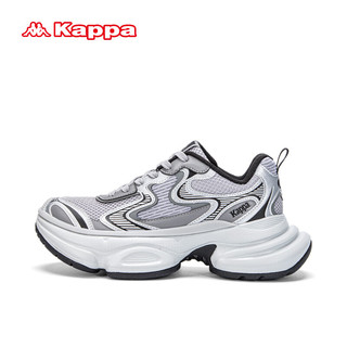 卡帕（Kappa）厚底增高老爹鞋女子运动鞋 静谧灰/银色 35 