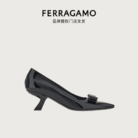 菲拉格慕（Ferragamo）【品牌授权门店发货】女士黑色Vara蝴蝶结高跟鞋 0763726_1D _ 65