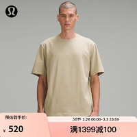 lululemon丨Heavyweight 男士棉质针织 T 恤 LM3FBSS 指南针卡其色 S