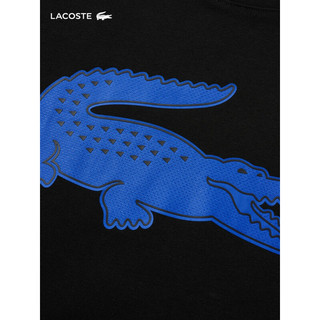 LACOSTE法国鳄鱼男装24春季经典图案休闲运动短袖T恤TH2042 IL5/黑色 7 185
