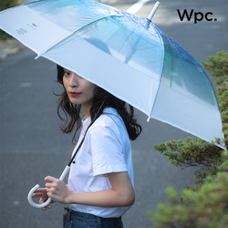 Wpc. 长柄透明雨伞渐变色伞大伞径双人雨伞防雨时尚设计日系