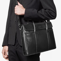 BVP 铂派 男士休闲手提包简约时尚公文包男大容量电脑包商务男包