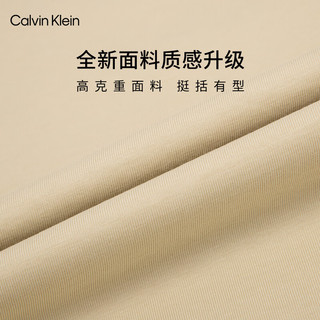 Calvin Klein【不晒系列防晒】Jeans24春夏男士印花贴袋纯色凉感T恤J326338 LFU-沙丘黄 L