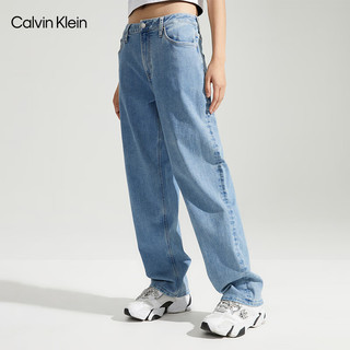 Calvin Klein【复刻90系列】Jeans24春夏女士复古直筒凉感牛仔裤J224366 1AA-牛仔浅蓝 30