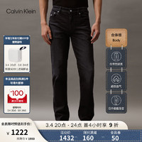 Calvin Klein Jeans24春夏男士休闲通勤合体版微弹水洗牛仔裤J325318 1BY-牛仔黑 34